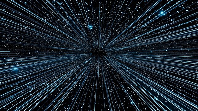 80s arcade game background with blue grid lines on black background, empty center space and stars in the sky