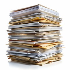 Massive stack of papers documents and files