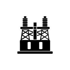 creative details electric substation icon vector illustration	