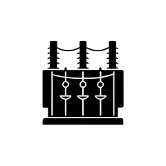 creative details electric substation icon vector illustration	
