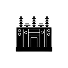 creative details electric substation icon vector illustration	