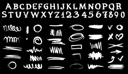 Crayon Typeface and Underline Elements