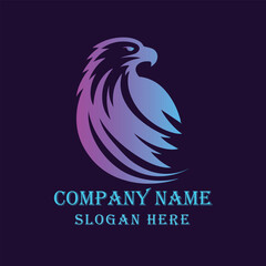 Majestic Eagle Logo with Gradient Effect for Branding