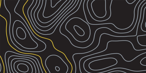 Luxury gold and grey abstract line art background vector. Mountain topographic terrain map background with gold lines texture. Design illustration for wall art, fabric, packaging, banner, wallpaper.
