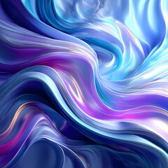 Abstract Flowing Wave Texture with Iridescent Colors