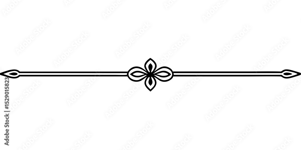 Poster elegant minimalist design isolated vector image of decorative divider