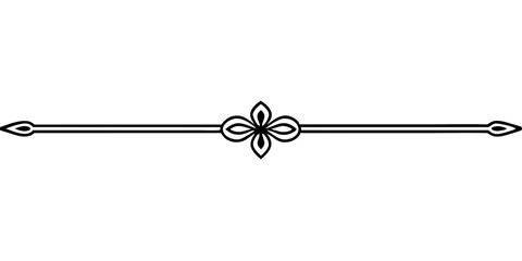Fototapeta premium Elegant minimalist design isolated vector image of decorative divider 