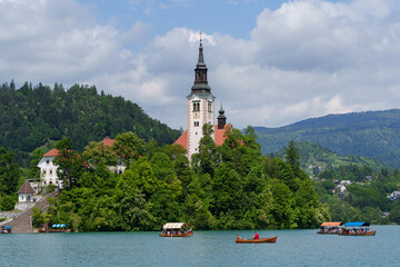 Lake Bled with Church of the Assumption, top travel spot in Slovenia