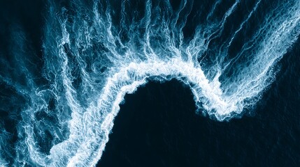 Dramatic ocean wave aerial view backdrop