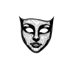 Intriguing theatrical mask artwork unveiling the play of drama and artistic expression