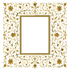 traditional tazhib text frame – iranian eslimi floral vector border"