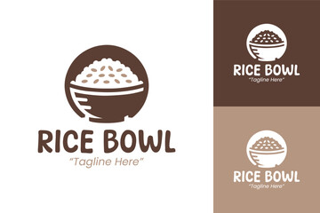 Professional Rice Bowl Logo Designs for Food Business Branding
