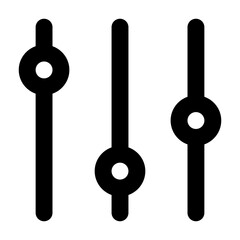 Vector tuner icon in line and minimalist style. Designed for user interfaces, music applications. This SVG icon is fully scalable. A perfect addition to modern digital audio environments.