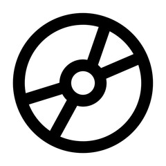Vector cd icon in line and minimalist style. Designed for user interfaces, music applications. This SVG icon is fully scalable. A perfect addition to modern digital audio environments.