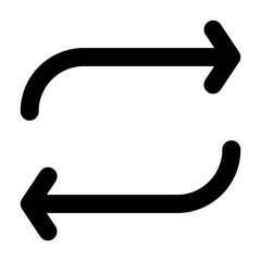 Vector loop icon in line and minimalist style. Designed for user interfaces, music applications. This SVG icon is fully scalable. A perfect addition to modern digital audio environments.