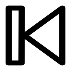 Vector arrow icon in line and minimalist style. Designed for user interfaces, music applications. This SVG icon is fully scalable. A perfect addition to modern digital audio environments.
