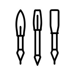 Design & Drawing Tools icon set  computer programs, process production, perception, explore ideas and designers.