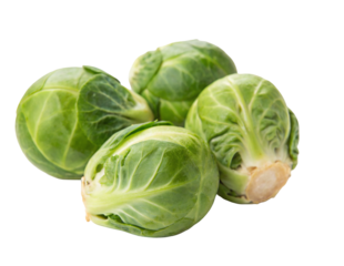 Fresh brussel sprouts close up shot on black background for healthy recipes and food photography use