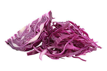 Fresh red cabbage shredded for salad or slaw healthy eating and cooking ingredient vegetable close up view