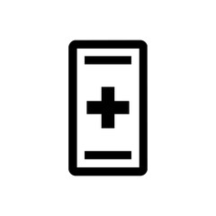 Obraz premium Black quarantine door sign with cross icon in minimal design. Medical alert vector showing isolation warning label.