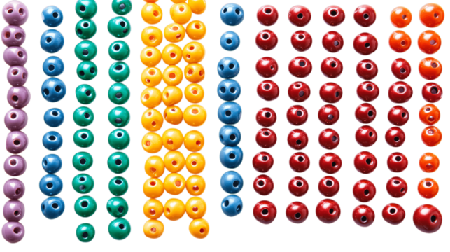 A high-resolution image of a single bead organizer, centered in the frame, white background --ar 16:9