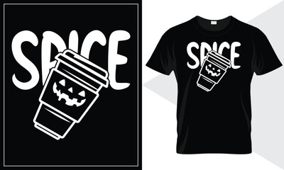 Halloween Spice Coffee Vector T-shirt Design