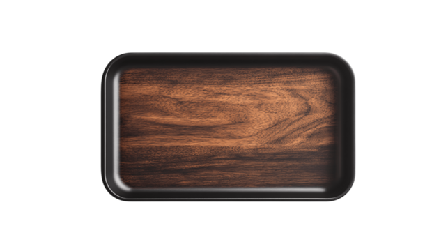 A high-resolution image of a single desk tray, centered in the frame, white background --ar 16:9