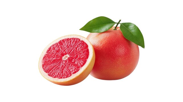 Frischer Grapefruitschnitt auf wei&szlig;em Hintergrund, gesunde Ern&auml;hrung