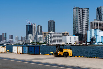 東京竹芝桟橋の風景