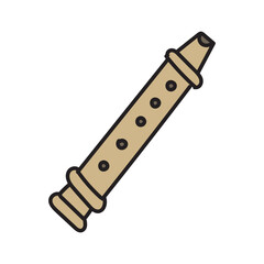 vector illustration of a flute