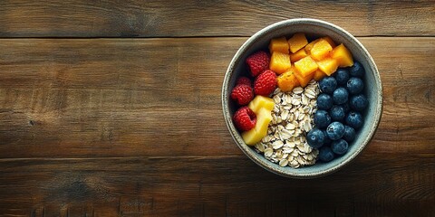Delicious  Healthy Oatmeal Bowl Recipe Vibrant Fruit  Grain Breakfast