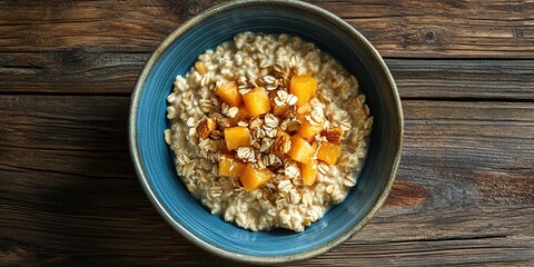 Delicious Oatmeal with Peach  Almond Topping A Healthy Breakfast Idea