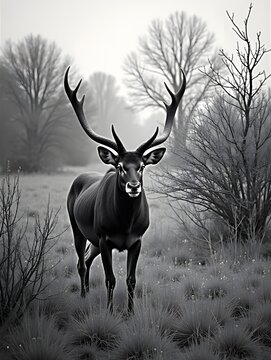 Wild Animal Nature in Black and White