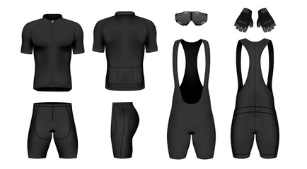 Realistic Sport Uniform Mockup Set