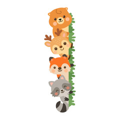 Cartoon Woodland Animals Illustration banner