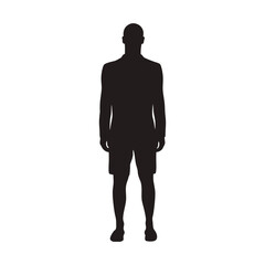 man silhouette, people silhouette, human shadow, standing silhouette