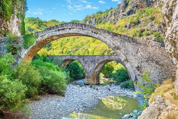 Zagorochoria Noutsos bridge. Epirus, Greece