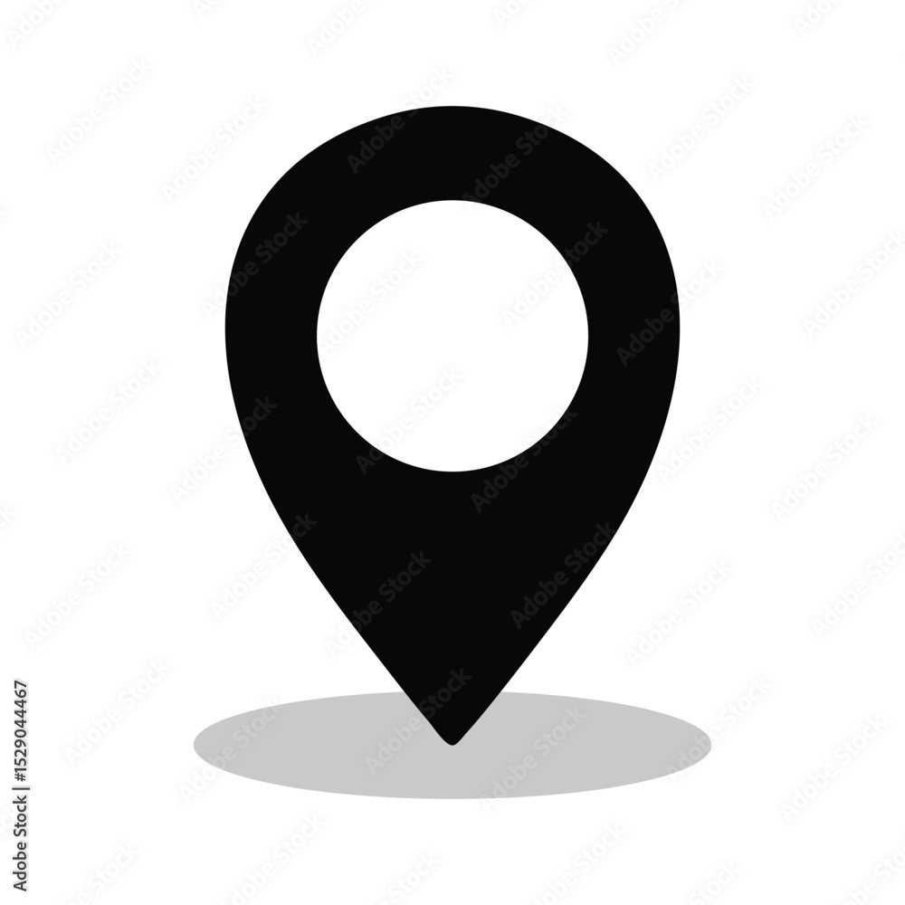 Poster pin location, location or map pin icon symbol. location icon vector design. pointer location sign an