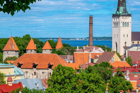 Tallinn red roofs. Estonia