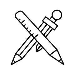 Design & Drawing Tools icon set  computer programs, process production, perception, explore ideas and designers.