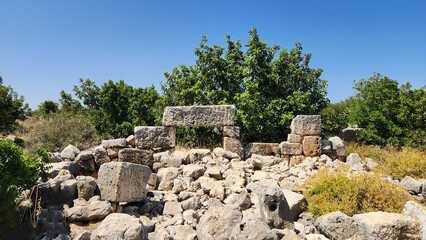 Residental house remains in Hidirli Ruins, is located 2.5 km north of Kızkalesi in Mersin, Southern Turkey.