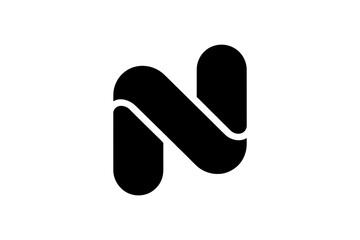 Letter n logo design modern initial n branding icon