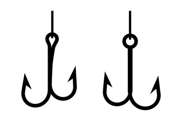 Fishing hooks types vector illustration design