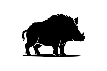 Boar silhouette vector illustration animal design