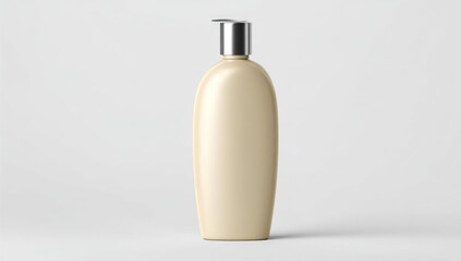 3D mockup of a wool hair care bottle, featuring a smooth surface with an elegant, clean design.
