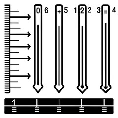 Map Scale Bar Styles - Essential Symbol Set