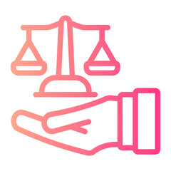 human rights gradient icon