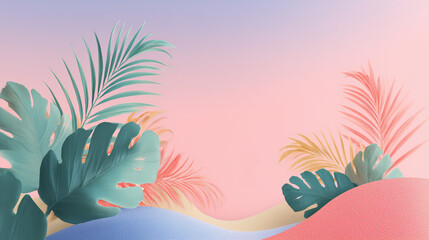 Tropical Summer Illustration Background