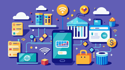 Modern Digital Payment and Financial Technology Concept Illustration