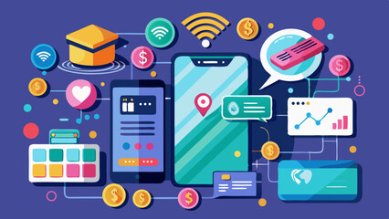 Modern Digital Payment and Financial Technology Concept Illustration